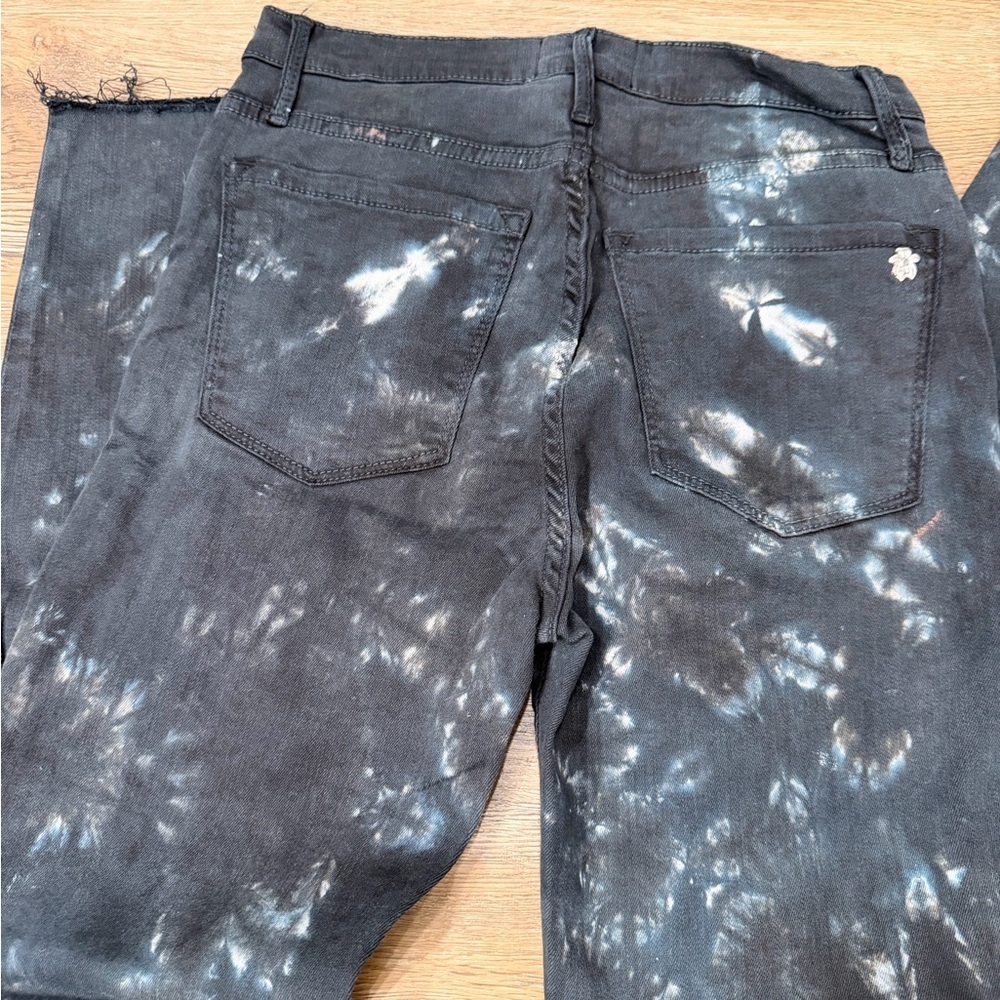Black Orchid Splatter Gray Skinny Jeans 0103 - Picture 3 of 4